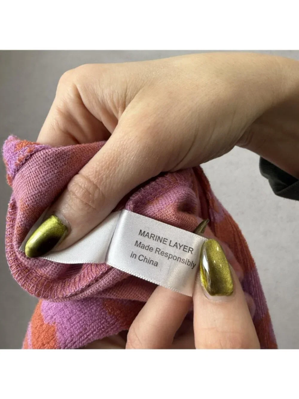 Marine Layer Shirt Womens Large Purple Terry Button Up Cropped Floral Print - Picture 8 of 9